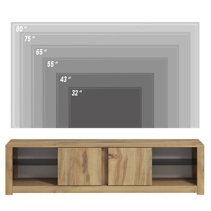 Hanah Home Soporte de TV Aydos - Oak